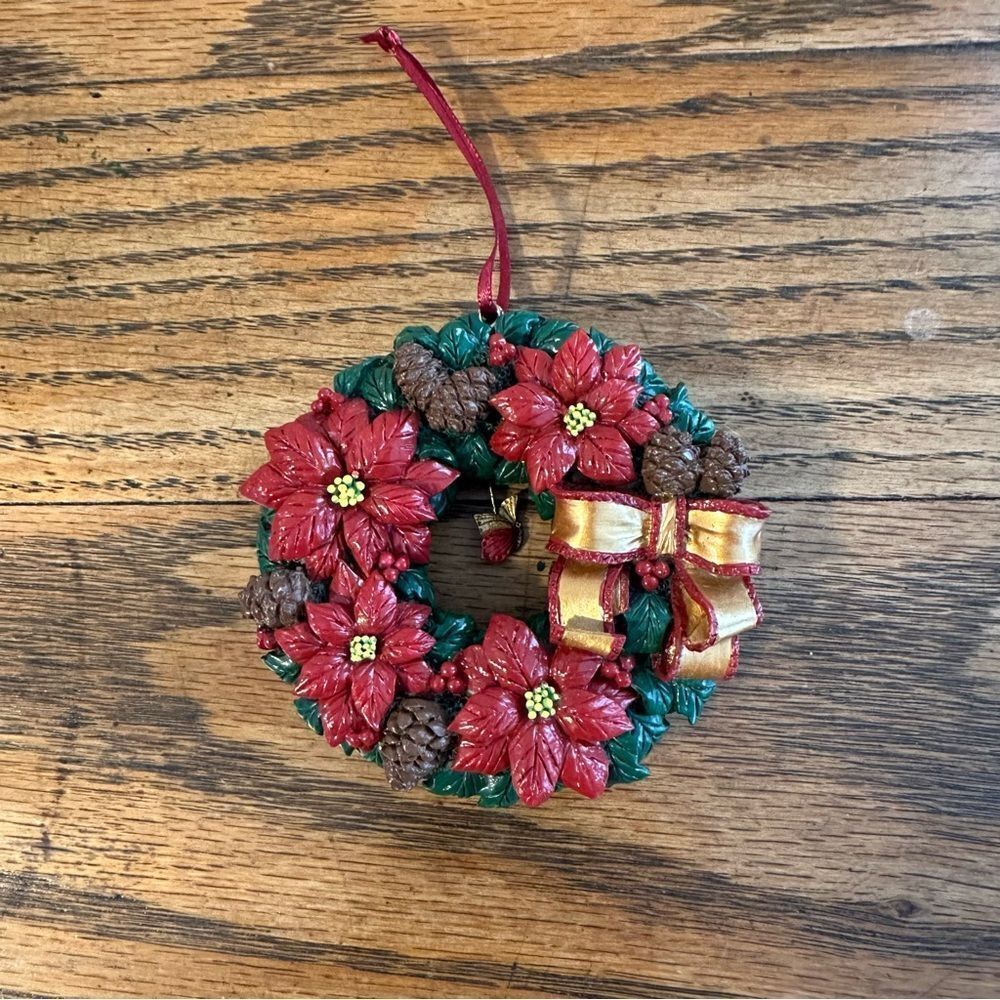 Bradford Lena Liu Circle of Radiance Christmas Wreath Ornament 1996